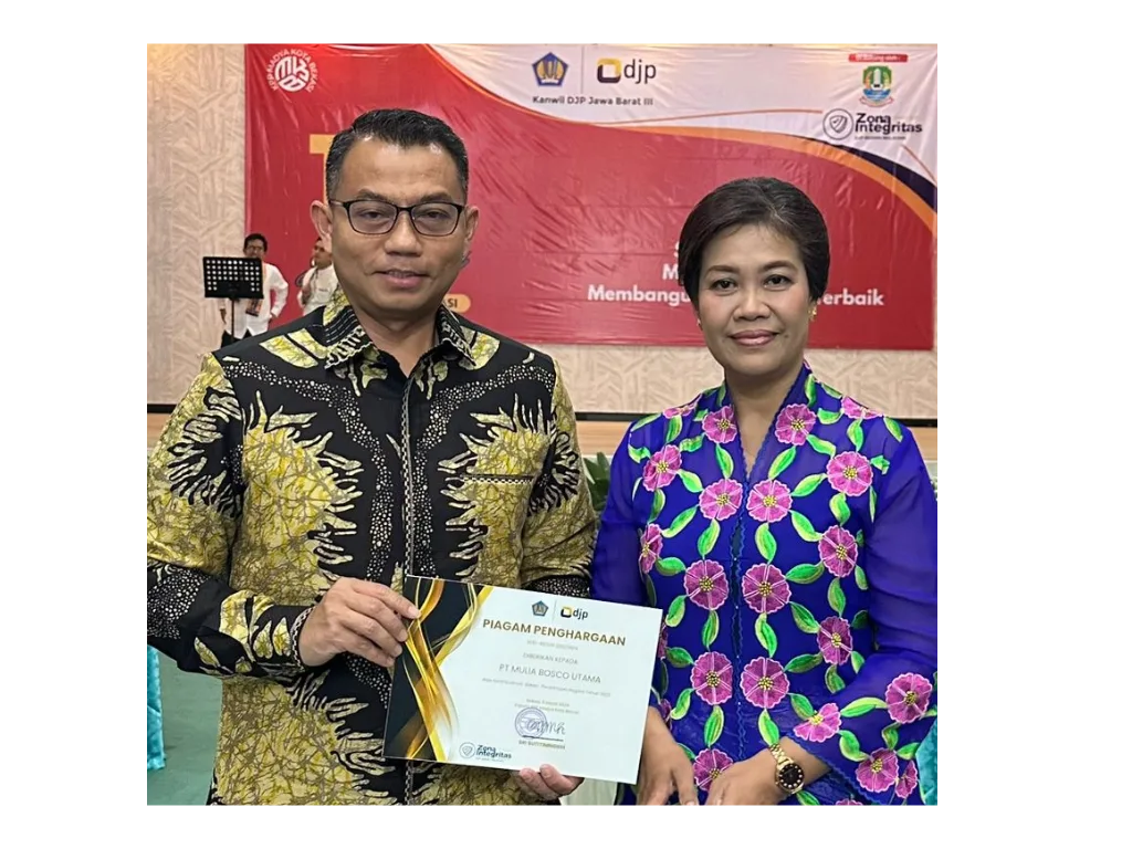 PT Mulia Bosco Utama ("MBU Bekasi") menerima penghargaan dari Kantor Perwakilan Pajak (KPP) Kota Madya Bekasi