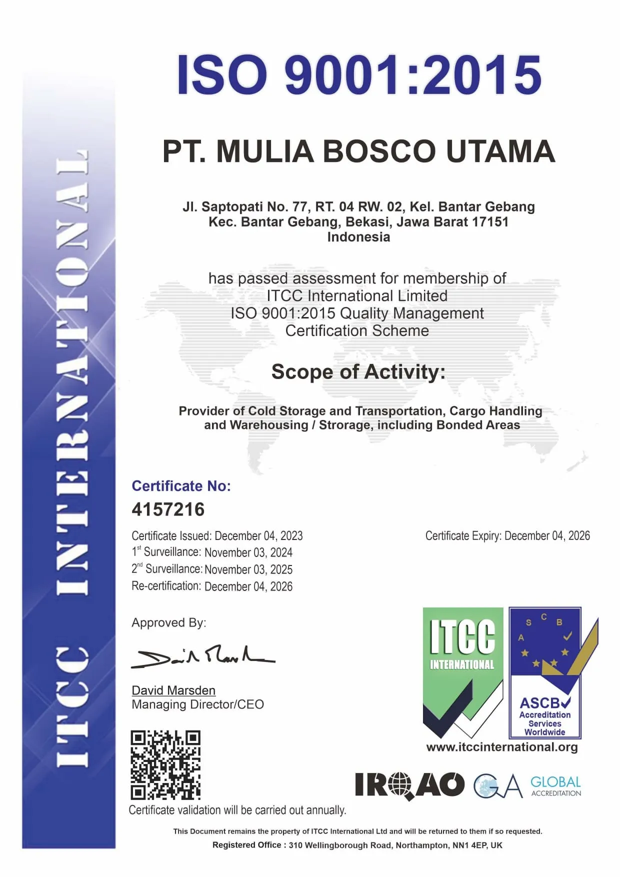 ISO Certificate 9001:2015